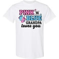 thumbnail image 3 of Inktastic Pink or Blue Grandpa Loves You T-Shirt, 3 of 5