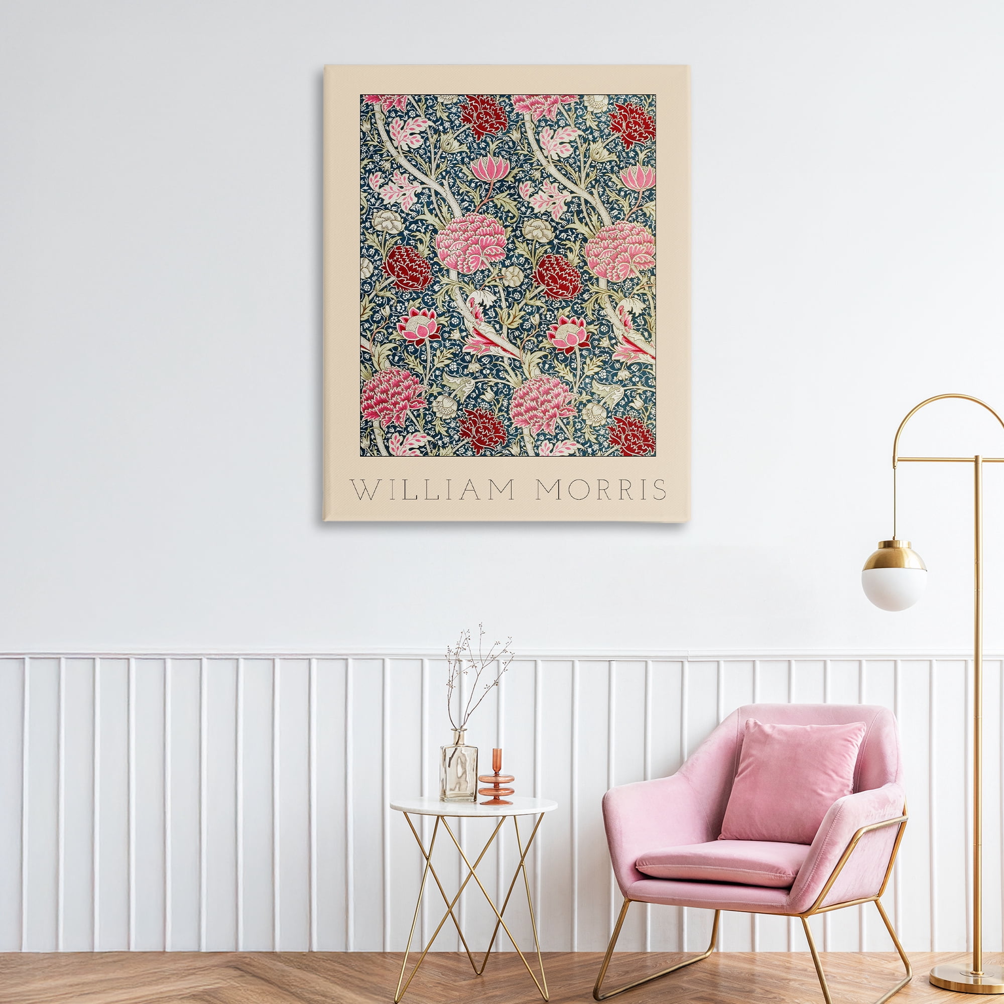 Stupell Industries Ornate Intertwined Flower Classic Canvas Wall Art, design by Lil' Rue