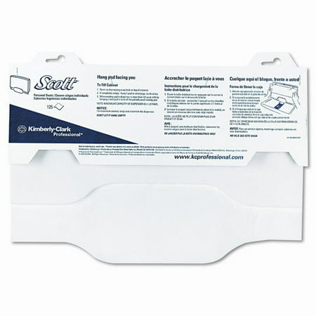 SCOTT Sanitary, Flushable, White Toilet Seat Covers, 18 x15, 24 Pack/Carton