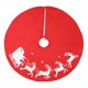 thumbnail image 1 of Falda para Árbol de Navidad de 100cm con Diseño de Renos, Ideal para Decorar Hogares, Restaurantes y Fiestas Festivas, Hecha de Tela No Tejida y Color Rojo Brillante., 1 of 6