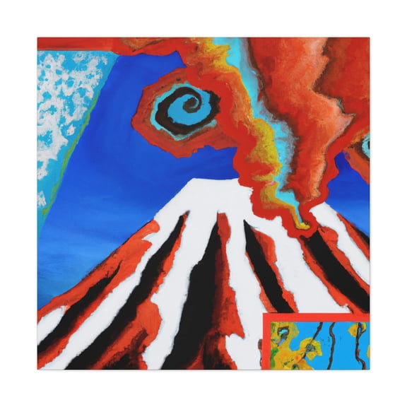 Volcano in Pop Art - Canvas