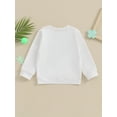 thumbnail image 4 of Bslissey Little Boys Girls Sweatshirt Letter Shamrock Print Crew Neck Hoodie Toddler Long Sleeve Loose Pullovers Kids Casual Daily Holiday Tops 3T 4T 5T 6T, 4 of 8