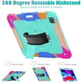 thumbnail image 3 of iPad Pro 12.9 Case 2020 with Screen Protector Pencil Holder | Full Body Shockproof Rugged Protective Durable Rubber Case w/360 Rotating Stand & Strap for iPad Pro 12.9 inch 4th Generation, 3 of 6