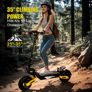 EOEOTWO GT06 Electric Scooter for Adults, 30 MPH Fast E-Scooter with 1200W Motor, 25 Miles Range, 11 Off-Road Tubeless Tires & Dual Suspension, 330 lbs Max Load Foldable Commuting Scooter