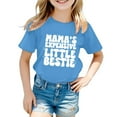thumbnail image 1 of T-shirt Décontracté pour Enfants à Motif de Lettres Multicolore Col Rond Manches Courtes 6x Filles T-Shirt à Manches Longues pour Enfants Petites Filles Crop Top Petit Chat Filles Pyjama Court Chat Chandail pour Tout-Petits Hauts avec Chats, 1 of 4