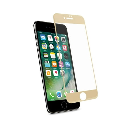 Iphone 7 3d Curved Full Coverage Tempered Glass Screen Protector In Gold