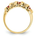 thumbnail image 2 of Solid 14k Yellow Gold 2.75mm Ruby Diamond Engagement Ring Size 9 (.024 cttw.), 2 of 4
