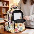 thumbnail image 6 of Xixirimido Colorful Cartoon Cat Faces Print 17" School Backpack for Boys Girls Multi-pocket Bookbags Elementary High School Bookbag Daypacks School Bag for Students, 6 of 8