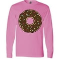 thumbnail image 3 of Inktastic Brown Donut, Donut With Colorful Sprinkles, Frosting Long Sleeve T-Shirt, 3 of 5