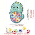 thumbnail image 3 of Set With 6 Sticky Balls And A Hook Kids Sticky Ball Dart Target Board Cartoon Animal Target Game(Foxes, Elephants, Dinosaurs) Outdoor Sports Indoor Cloth Toys Educational Board Games, 3 of 5