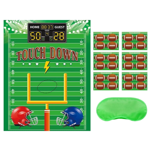 KAKOWELY 1 juego de decoraciones para fiesta de fútbol, póster de juego, suministros para fiesta temática de fútbol americano, deportes, cumpleaños, rugby, día del juego, accesorios para juegos