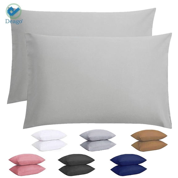 Deago Ultra Soft Microfiber Pillowcases for Hair and Skin with Envelope Closure Pillow Case Comfort Silky Pillow Covers (King 20x30inch, Set of 2)
