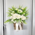 thumbnail image 4 of Cameland Spring Flower Basket Decoration Courtyard Pendant Door Front Simulation Flower Basket, 4 of 9