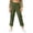 Blackish Green, variant on Girls Capri Pants Summer Trendy Linen Cropped Trouser with Pockets Beach Casual Cruise Fashion Capris Clothes