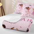 thumbnail image 4 of spefrowx Cute Ballet Girls Twin Quilt Set for Girls Boys, Pink Inspirational Bow Butterfly Twin Coverlet Set, 2-Piece, 4 of 7