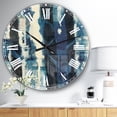 thumbnail image 2 of Designart 'Deep Woods II Indigo' Metal Wall Clock, 2 of 3