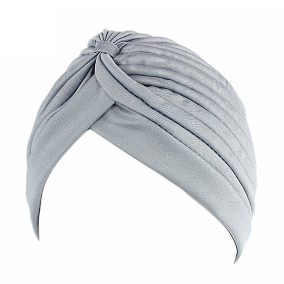 Turban Cap Solid Color Cross Shape Headdress Brimless Pure Color Beanie Headwrap Party Accessories