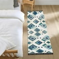 thumbnail image 3 of Yayeee Runner Rug for Bedroom 2'x6' Machine Washable Hallway Non Slip Mat, Green Geometric Pattern, 3 of 8