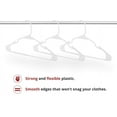 Versatile Plastic Hangers, 20 Pack, White, Coat and TShirt Hangers