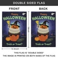 thumbnail image 4 of Halloween Garden Flag Funny Ghost Pumpkin Witch Hat Outdoor Yard Decoration Happy Halloween Banner 12x18 Inch Double Sided Holiday House Lawn Flag Vertical Seasonal Yard Sign Decor, 4 of 5
