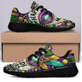 thumbnail image 3 of Happy Mardi Gras Shoes Sneakers Black Size 6, 3 of 7