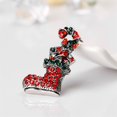 thumbnail image 3 of Rhinestone Christmas Socks Brooch Christmas Ornaments Suit Jacket Metal Pin Badge Brooch Christmas Ornaments, 3 of 6