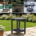 thumbnail image 3 of Nalone End Table Side Table Adirondack 16.5" Outdoor HDPE Plastic Side Table Small End Table for Living Room Bedroom Patio Farmhouse(Black), 3 of 8