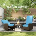 thumbnail image 4 of CoSoTower Outdoor Rattan Wicker Lounge Chair with Footrest & Soft Cushion for Patio, Garden, Backyard, Sky Blue, 4 of 7
