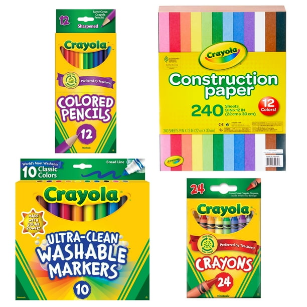 Crayola 35 Pack Crayons, Colored Pencil, and Washable Markers Classroom