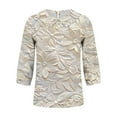 thumbnail image 4 of T-shirts en Lin pour Femmes Chemise à Col à Manches Longues Blouses Ultra Douces Texturées Chandail en Molleton Athlétique Extensible Chandail Automne Hiver Blouses, 4 of 5