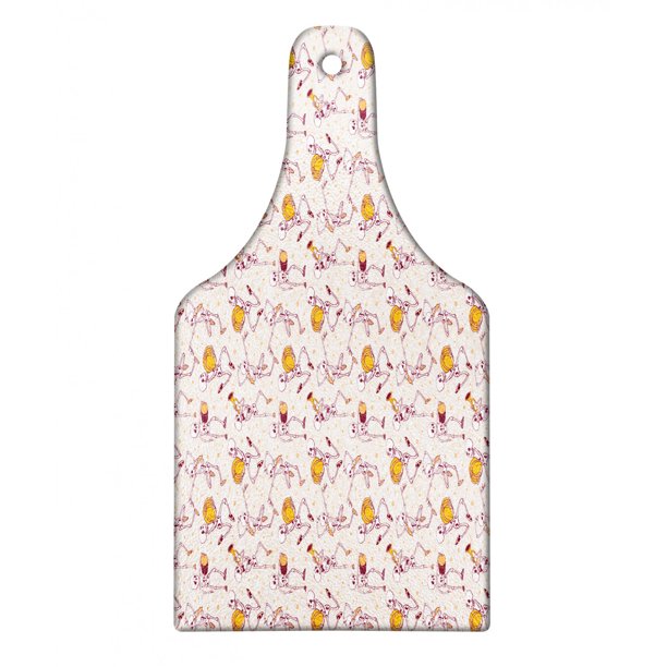 Skeleton Cutting Board Halloween Themed Dancing And Playing Music With Pumpkins Decorative Tempered Glass Cutting And Serving Board In 3 Sizes By Ambesonne Walmart Com Walmart Com