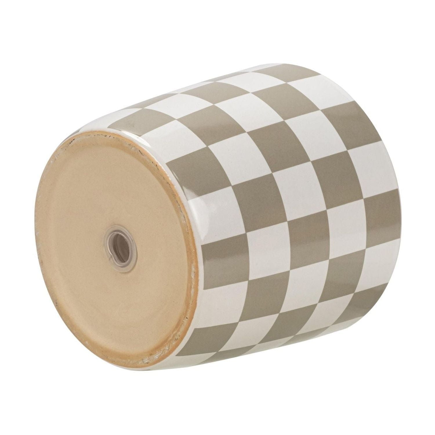 Mainstays 6 inch Grey Check Planter, MS 6 in. Grey Check Planter