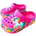 thumbnail image 3 of Loonyx Unicorn Clog Slippers for Girls, Kids Size 2, Pink, 3 of 6