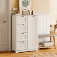 thumbnail image 5 of 33'' Small Food Pantry Cabinet with Doors and Shelves, Noelse Wooden Kitchen Storage Cabinet with 4 Drawers for Kitchen Organization, White, 5 of 10