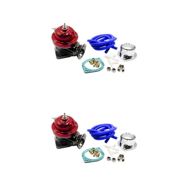 Wweixi Universal Type-RS Blow Off Valve Kit Adjustable 25 PSI BOV Blow Dump Off Blow Off Valve Red 2Set