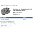 thumbnail image 2 of Distributor Cap - Compatible with 1986 Jeep Comanche 2.8L V6, 2 of 2