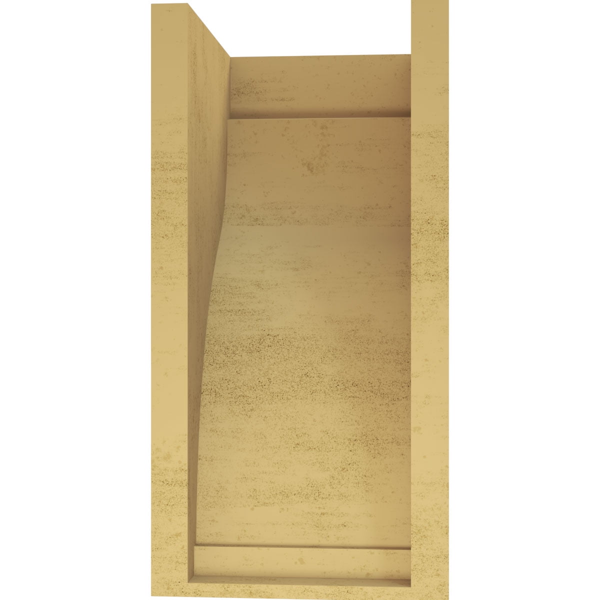 8"W x 8"D x 16"H Wide Helena Rough Cedar Woodgrain TimberThane Corbel, Primed Tan