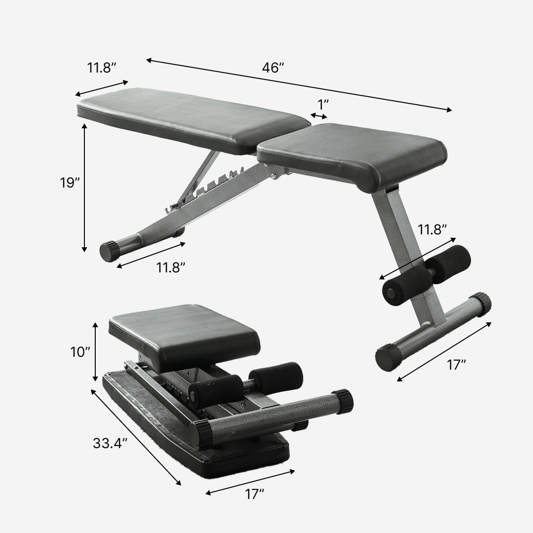 Finer Form 5 in 1 Adjustable Weight Bench Foldable Multi Purpose