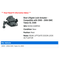 thumbnail image 2 of Rear Liftgate Lock Actuator - Compatible with 2000 - 2006 GMC Yukon XL 2500 2001 2002 2003 2004 2005, 2 of 3