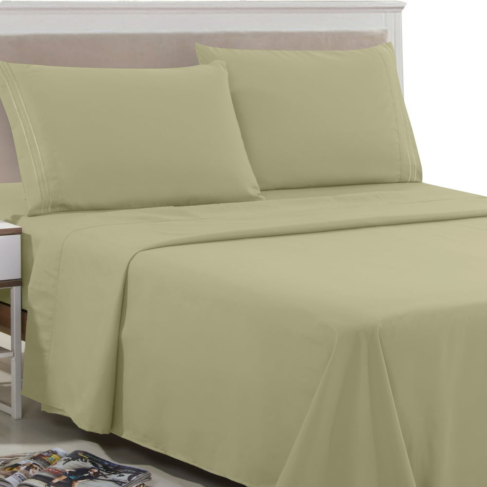Brushed Microfiber Twin Sheets Clearance, Luxury Bedding Sheet Set, 3