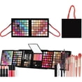 thumbnail image 4 of Puntoco Set de 177 sombras de ojos en polvo, colorete, brillo de labios y reparador facial con pincel, set de maquillaje para principiantes, 4 of 5