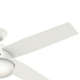 thumbnail image 4 of Hunter 52 inch Indoor Ceiling Fan with LED Light and Remote Control - White Modern Ceiling Fan, Standard Mount, 4 Blades, For Bedroom, Living Room, or Kitchen, Quiet - Dempsey 59217, Fresh White, 4 of 17