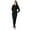 Black, variant on Women's Plus Size Wrap Jacket Pantsuit