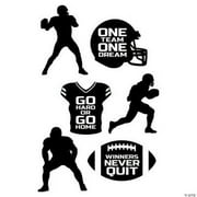 Motivational Football Cutouts, Birthday, Party Decor, 6 Pieces