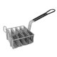 thumbnail image 2 of Cesta para freidora de acero inoxidable para tartas con asa de agarre, cesta para freír de cocina, 4 conchas Medio, 2 of 9