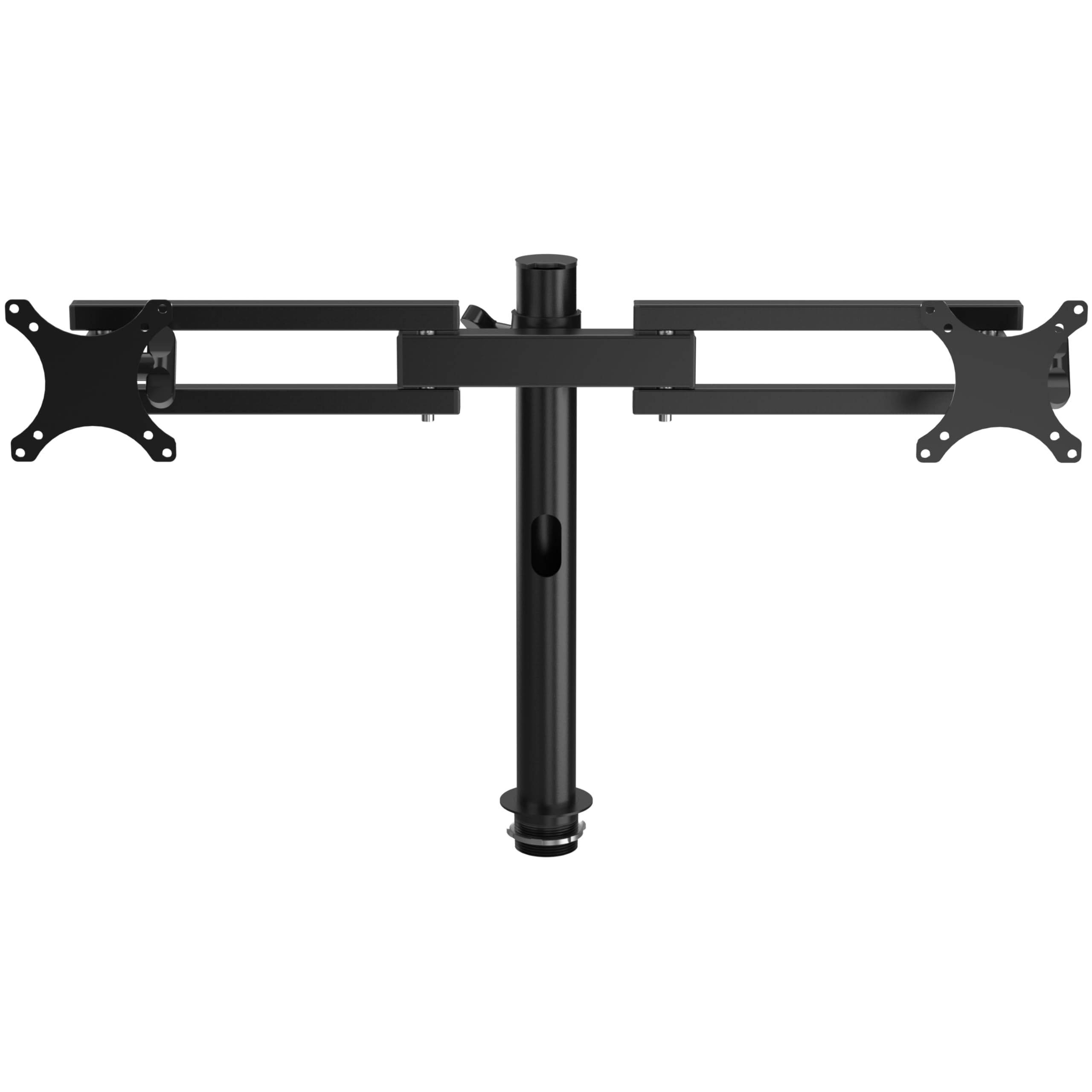 VERSADESK Dual Monitor Stand - Height Adjustable Arms -Fits Screens - VESA Mount - 360° Rotation, Each Arm Holds 22 lbs | Black (13–27")