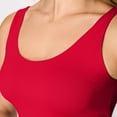 thumbnail image 4 of Hanes CoolDRI Women's Crop Tank with Built-in Shelf Bra, 3-Pack Black/Charcoal/Deep Red L, 4 of 6