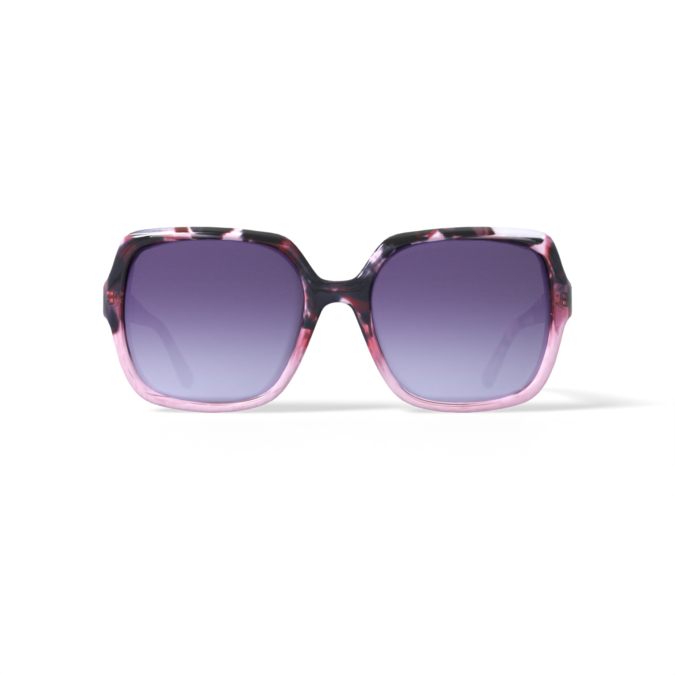 Harper and Roe HR1006 Square Sunglasses with Case, Black, Plastic
