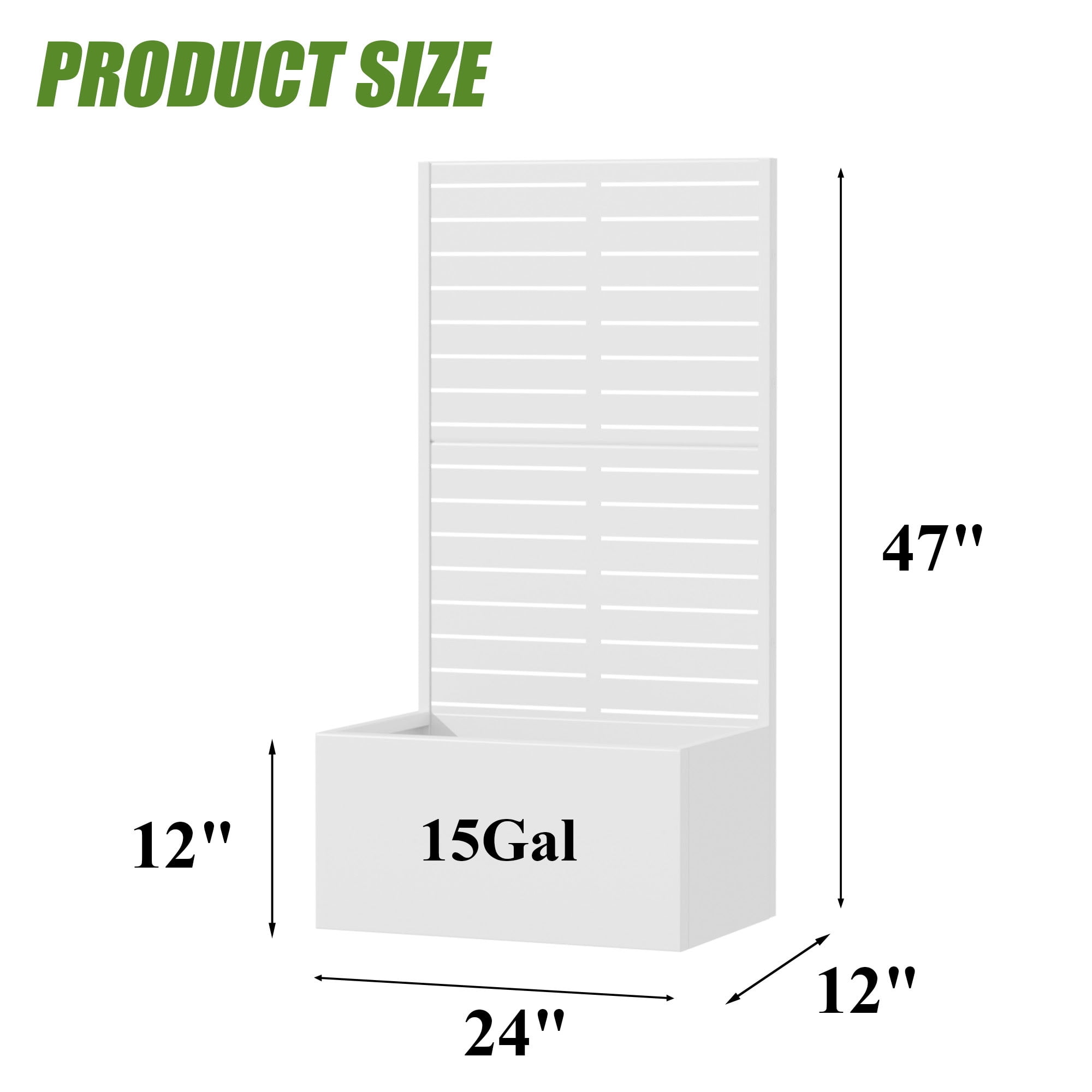 MAYEERTY 2 Panels Outdoor Metal Planter Box, Durable Weather-Resistant Planter, Decorative Metal Flower Box for Patio, Balcony, Garden