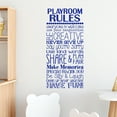 thumbnail image 2 of Playroom Rules Vinyl Lettering Wall Decal Sticker Kids Room Wall Decals Decor Size: 12.5"L x 27"H - Color: Blue, 2 of 6